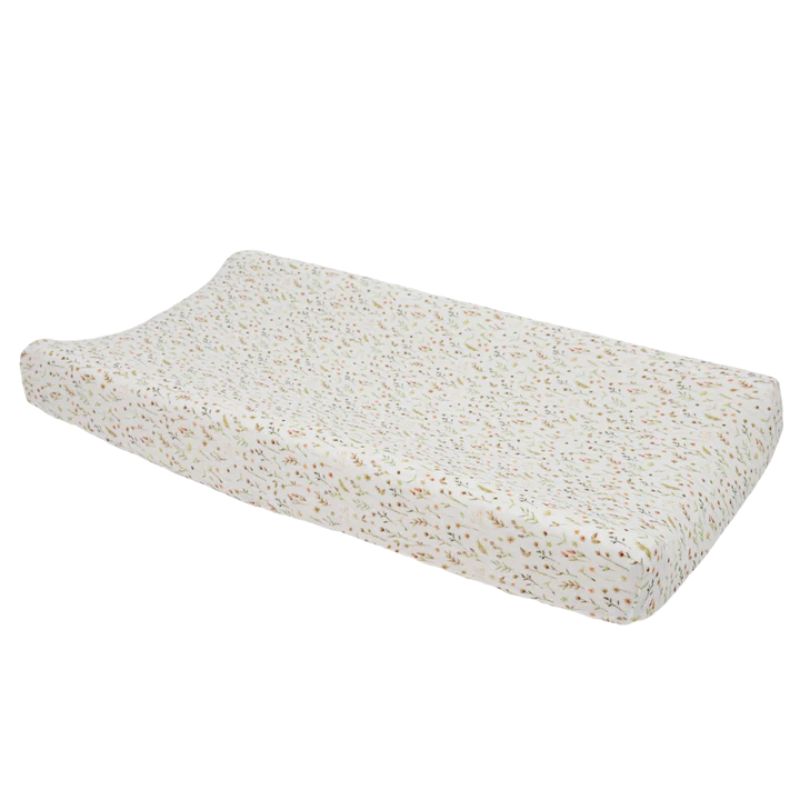 Cotton Muslin Change Pad Cover Floral Field