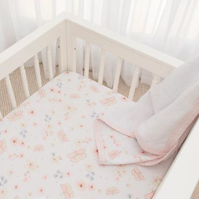 Fitted Cotton Crib Sheet Fly Away