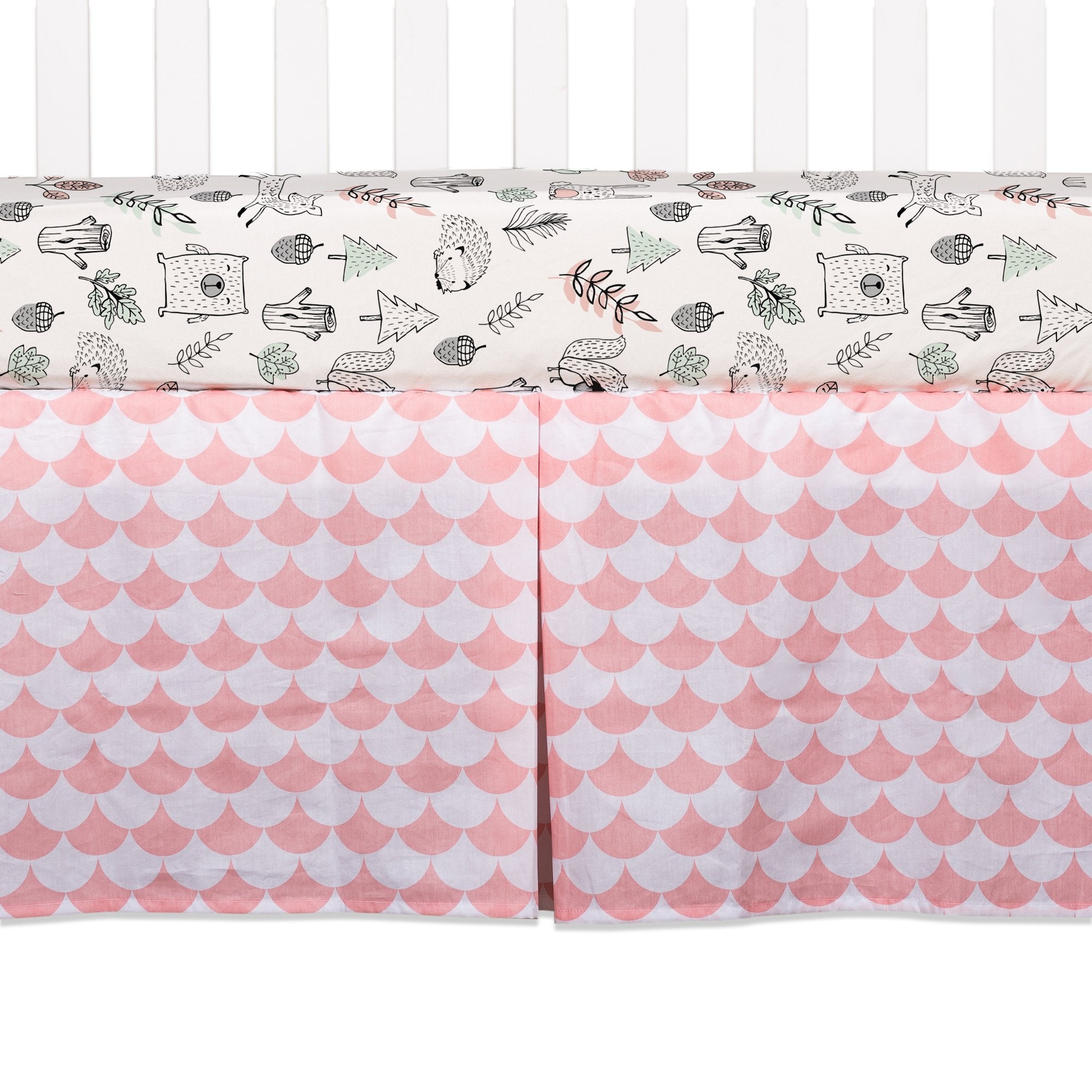 Bed Skirt  Pink Scallop