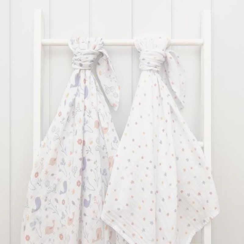 Organic Muslin Swaddle - 2 Pack Sweet Tweet
