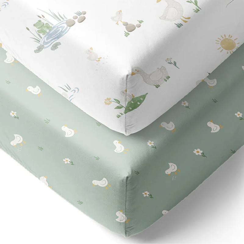 Cotton Jersey Fitted Crib Sheets