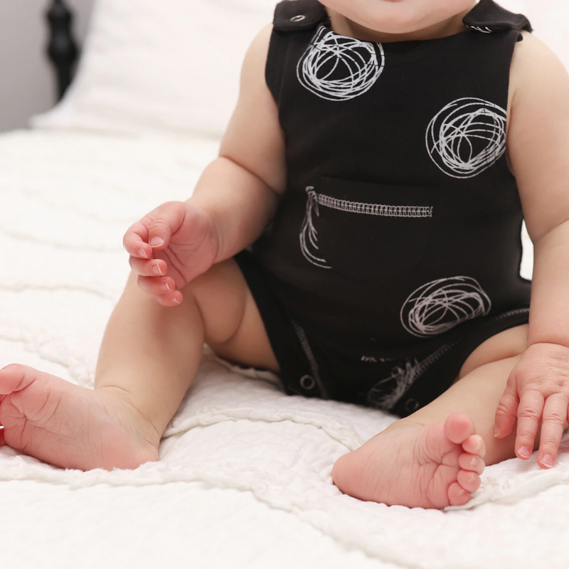 Organic Sleeveless Romper - Spheres
