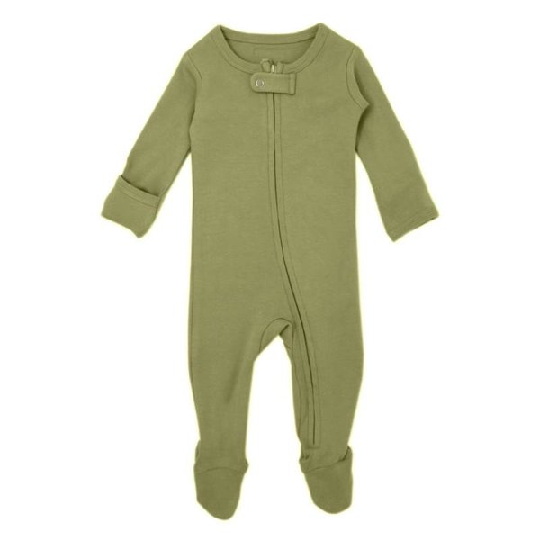 Organic Zipper Footed Sleeper - Solids Sage