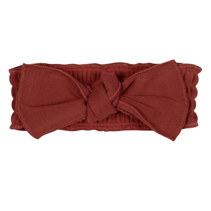 Organic Smocked Tie Headband