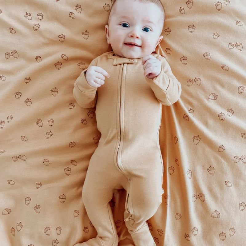 Organic Swaddling Blanket Honey Acorn