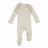 Pointelle Lap-Shoulder Baby Footie Seashell