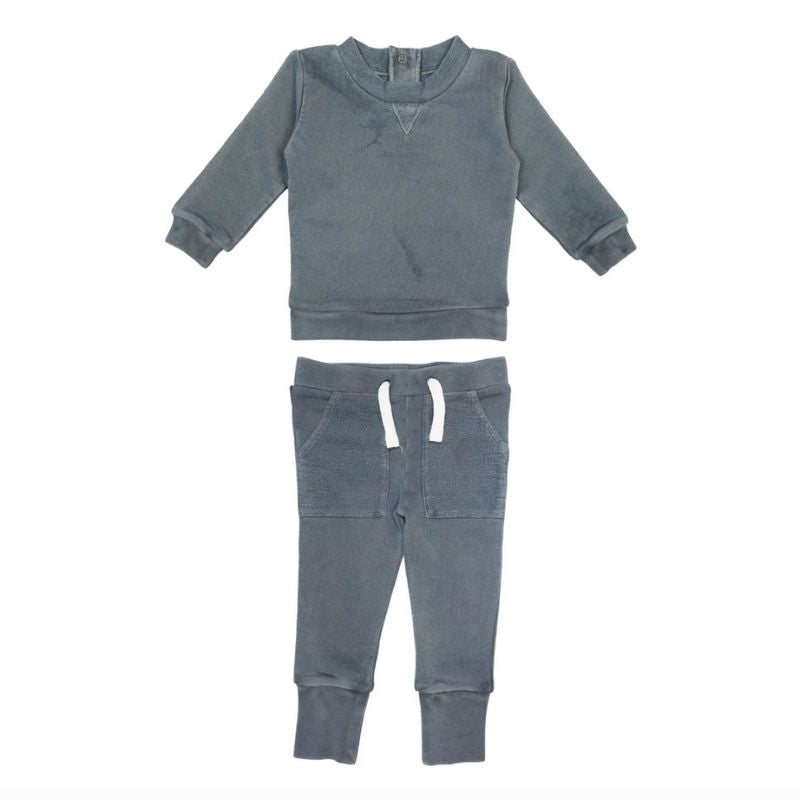 Women's Organic French Terry Jogger Pants in Indigo – L'ovedbaby
