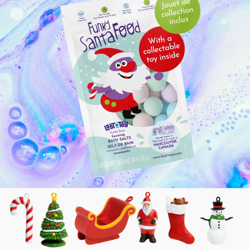 Funky Santa Food Foaming Bath Salts