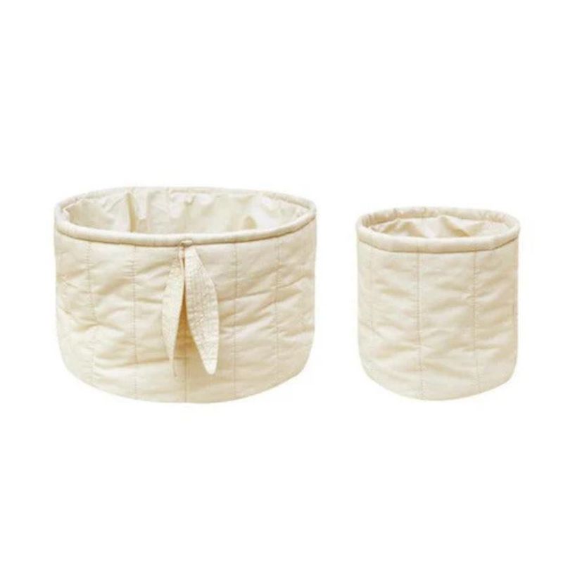 Set of 2 Quilted Baskets