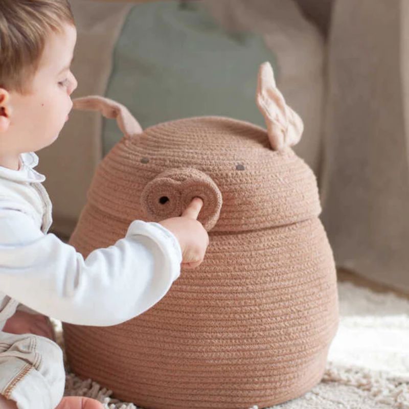 Decorative Animal Baskets Peggy The Pig