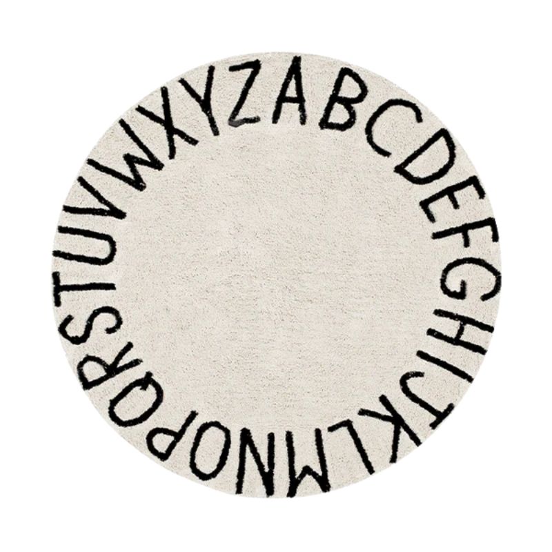 Round ABC Washable Rug