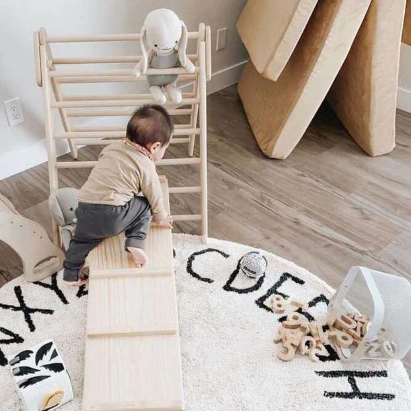 Round ABC Washable Rug
