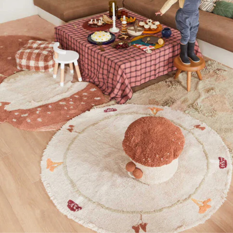 Washable Round Rug Chanterelle