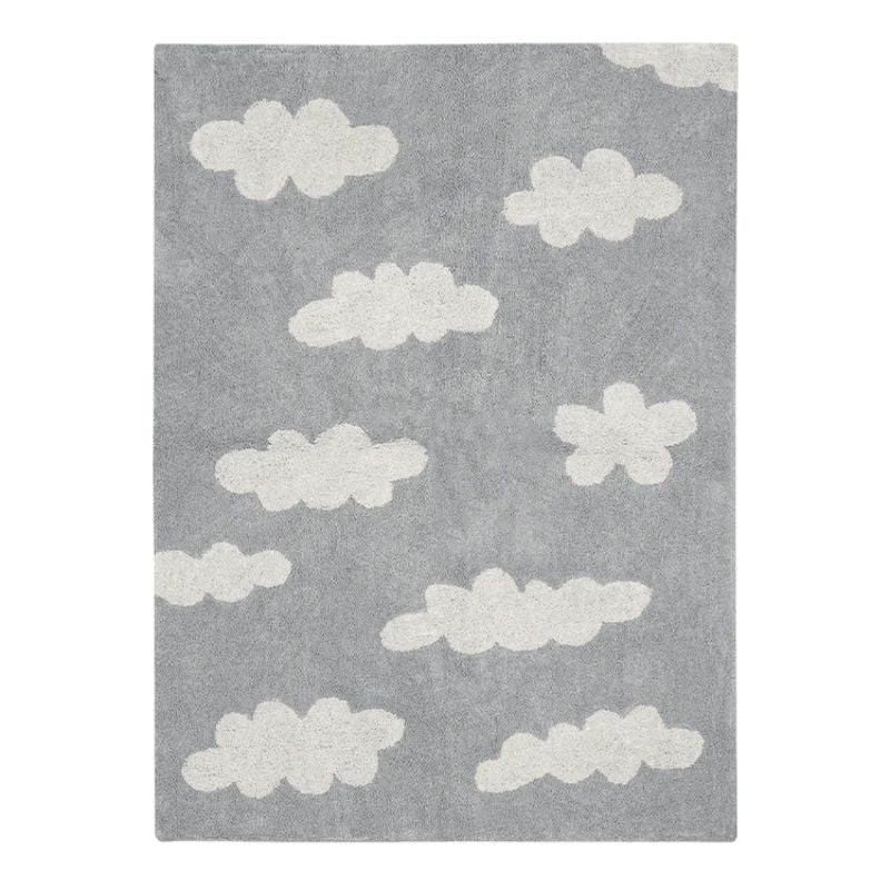 Machine Washable Rug - Clouds Grey