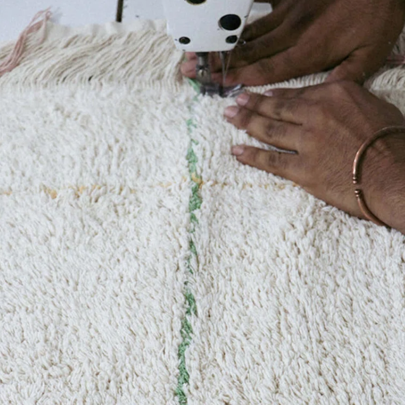 Washable Rug Coloured Lines