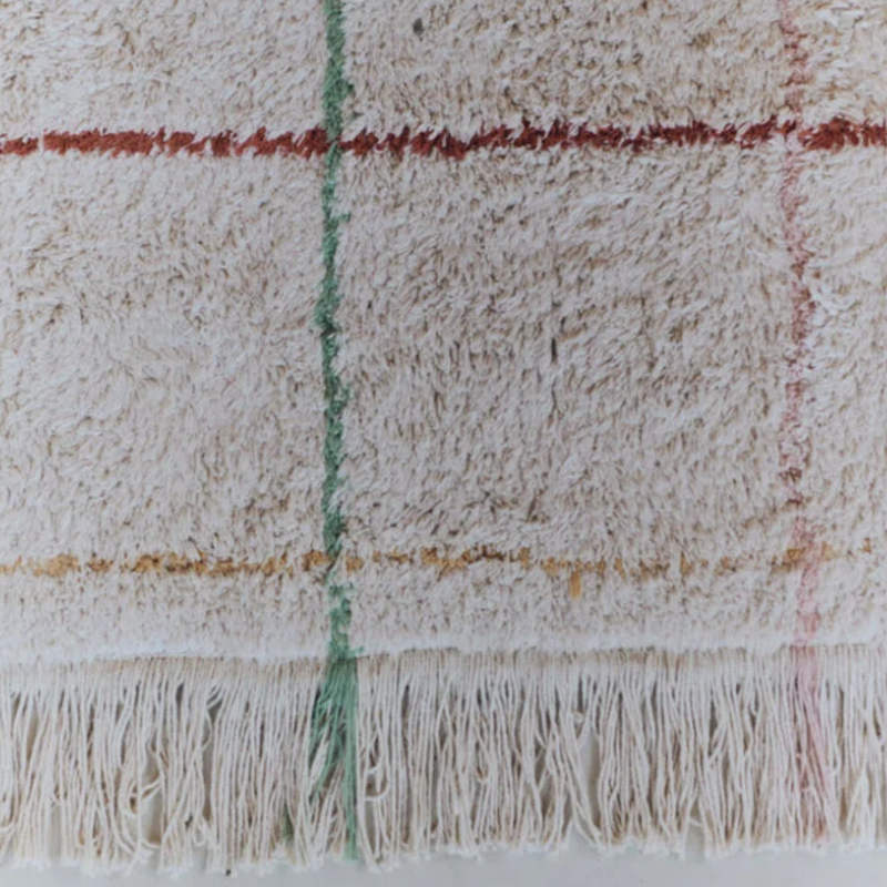 Washable Rug Coloured Lines