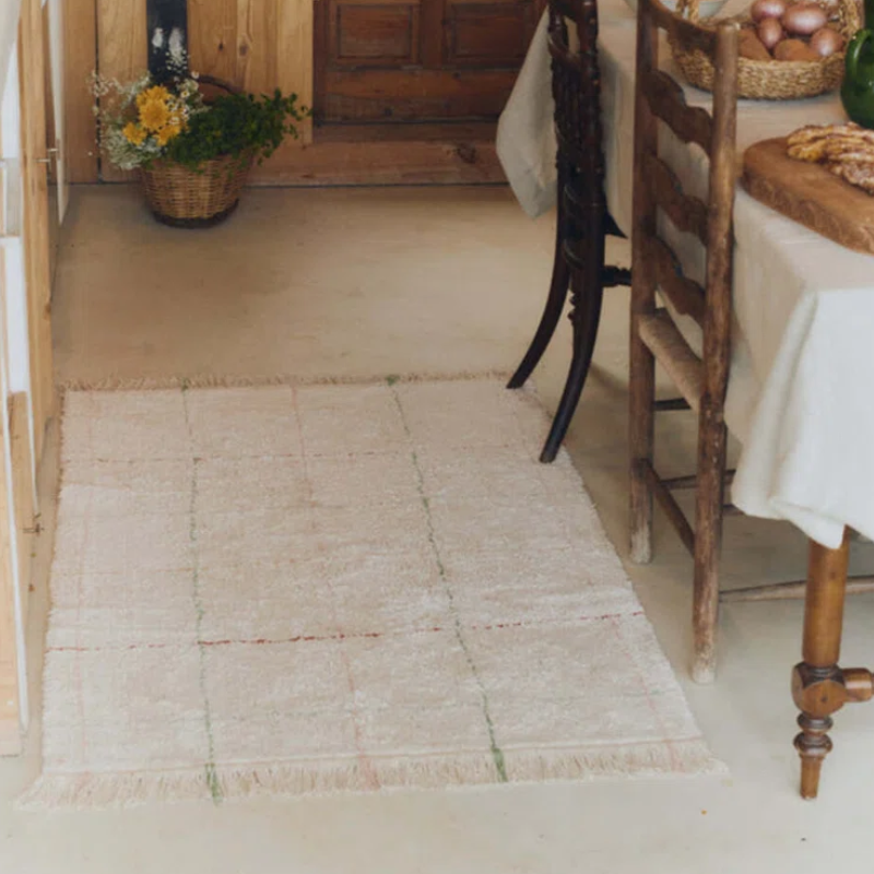 Washable Rug Coloured Lines