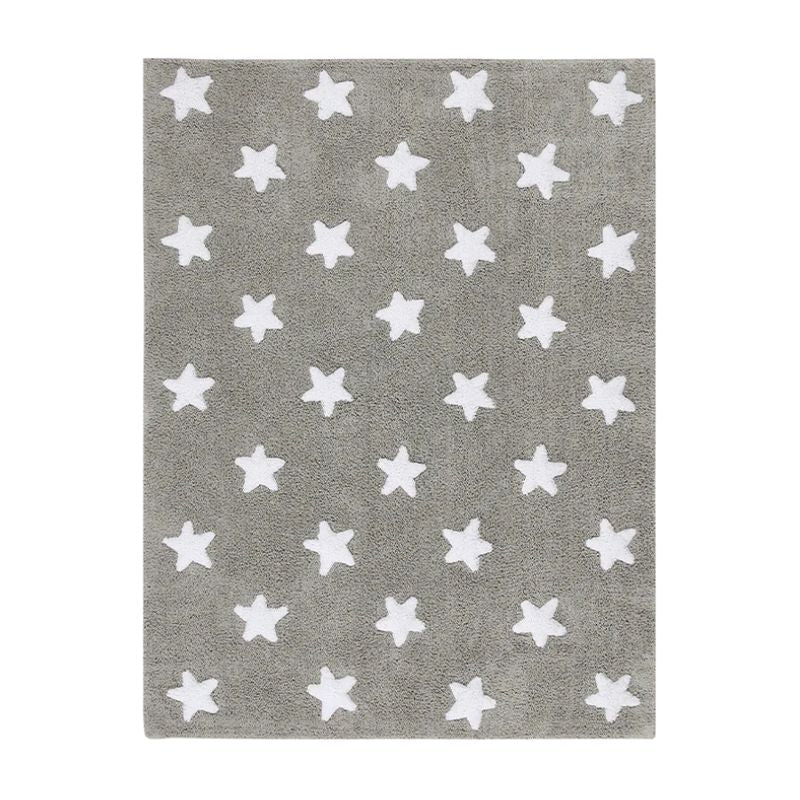 Star Washable Rug Grey