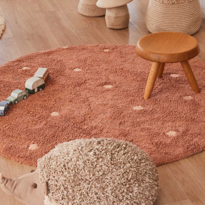Washable Round Dot Rug