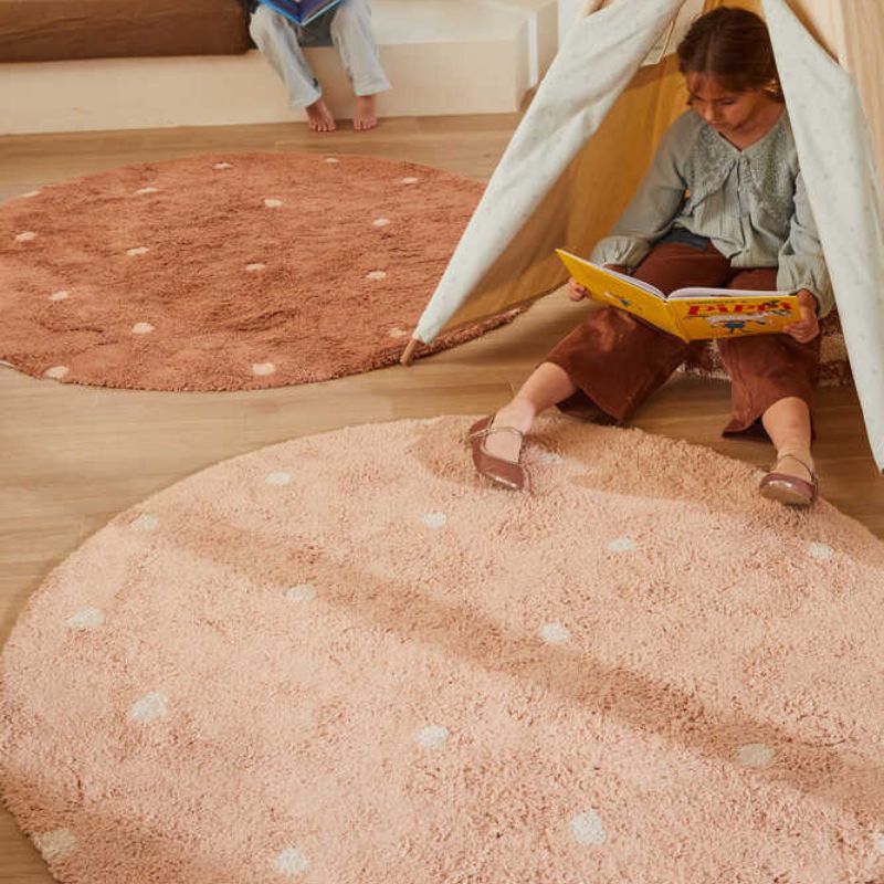 Washable Round Dot Rug