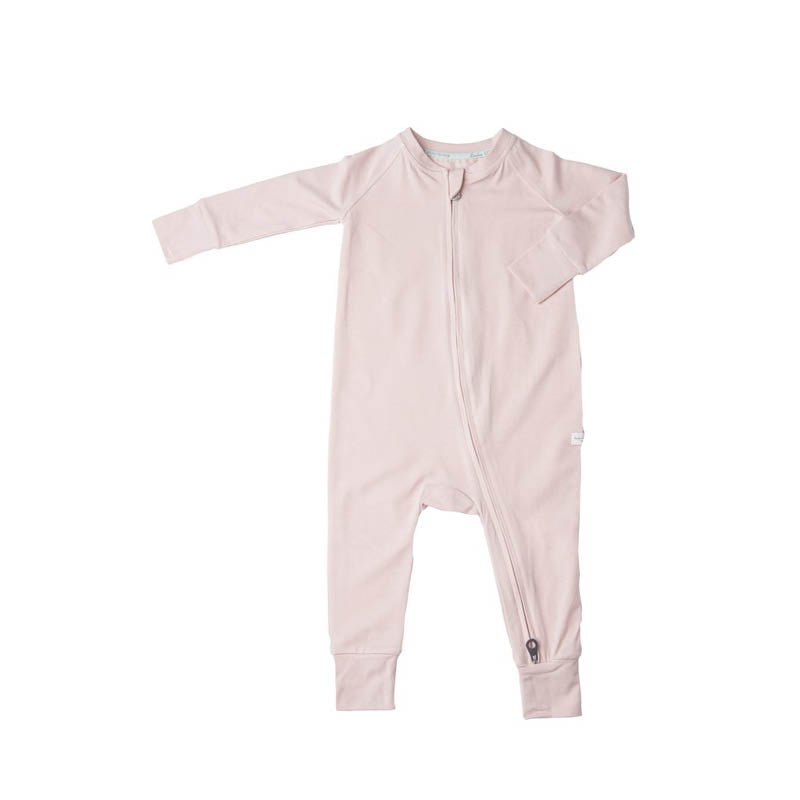 Long Sleeve Sleepers in Tencel Sepia Rose