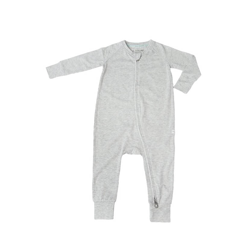 Long Sleeve Sleepers in Tencel Heather Grey
