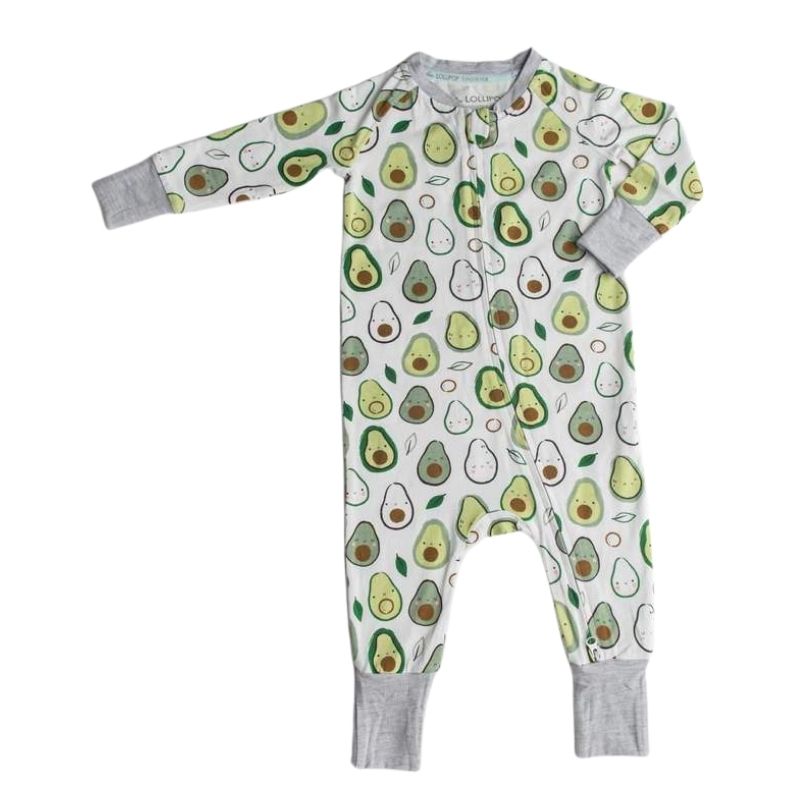 Long Sleeve Sleepers in Tencel Avocado
