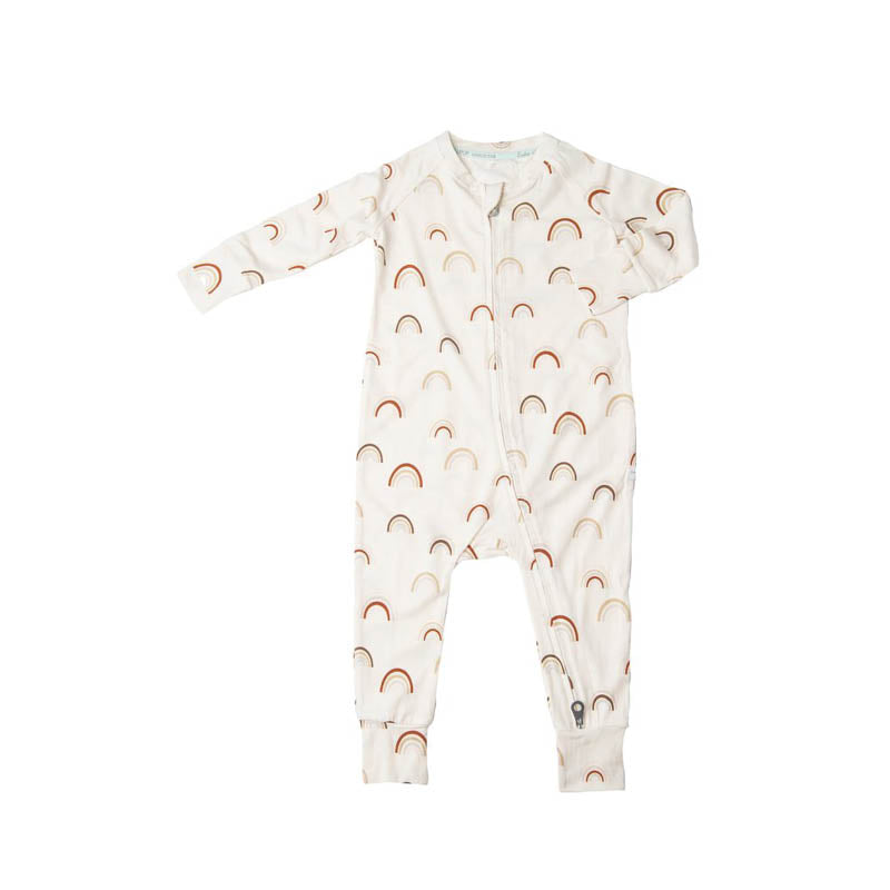 Long Sleeve Sleepers in Tencel Canyon Rainbow