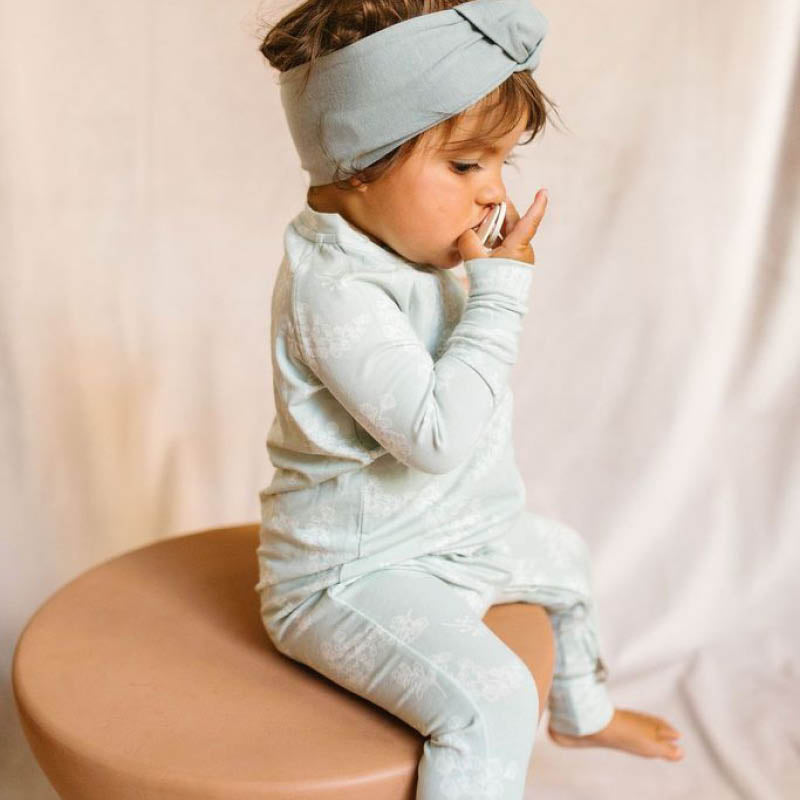 Long Sleeve Sleepers in Tencel Fern