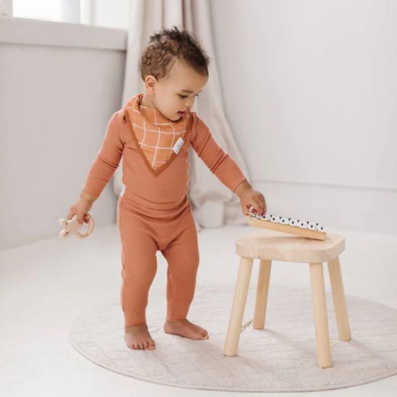 Waffle Long Sleeve Bodysuits Sienna
