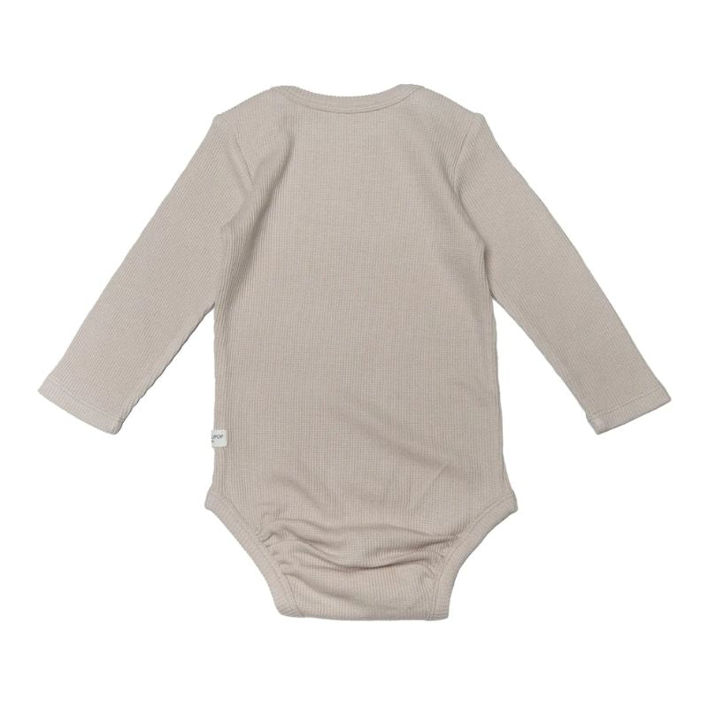 Waffle Long Sleeve Bodysuits Silver Birch