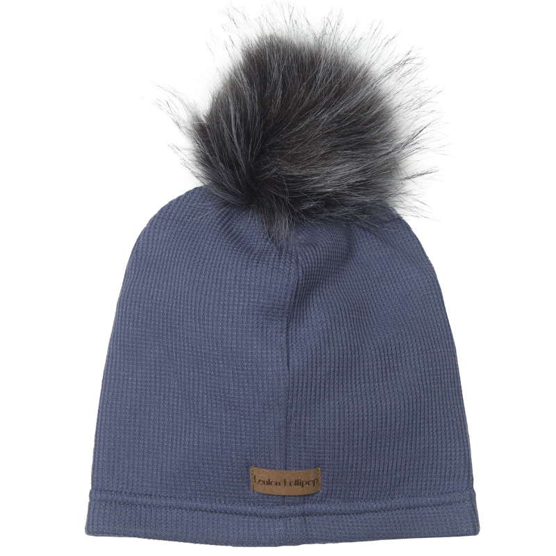 Waffle Pom Pom Hat