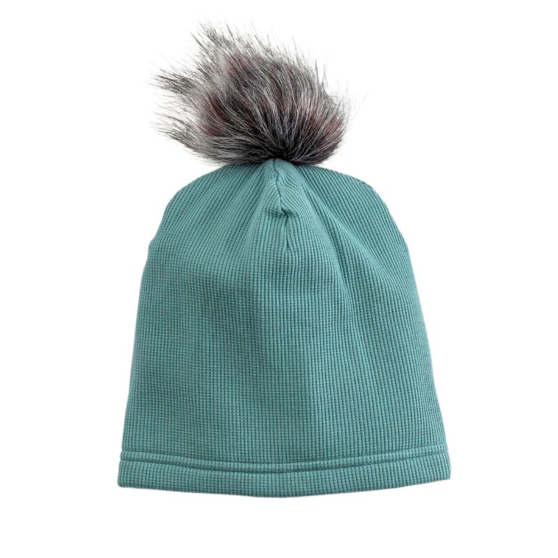 Pom Pom Beanie  Smoke Blue
