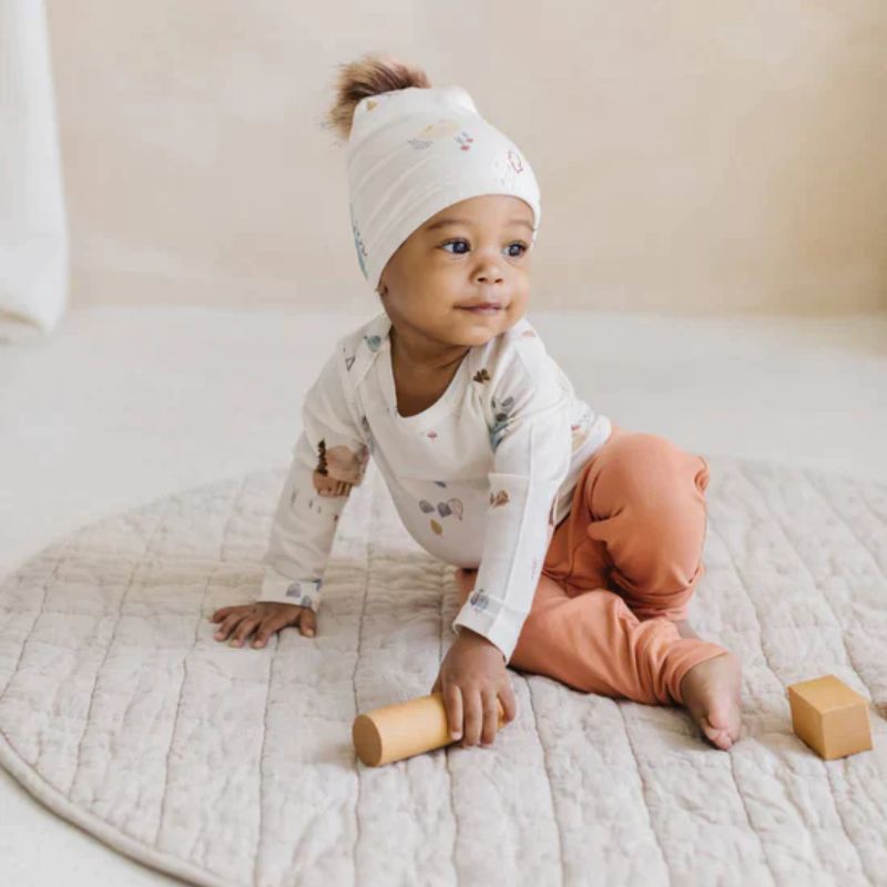 Pom Pom Beanie  Cozy Forest