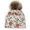 Pom Pom Beanie  Flower Vine