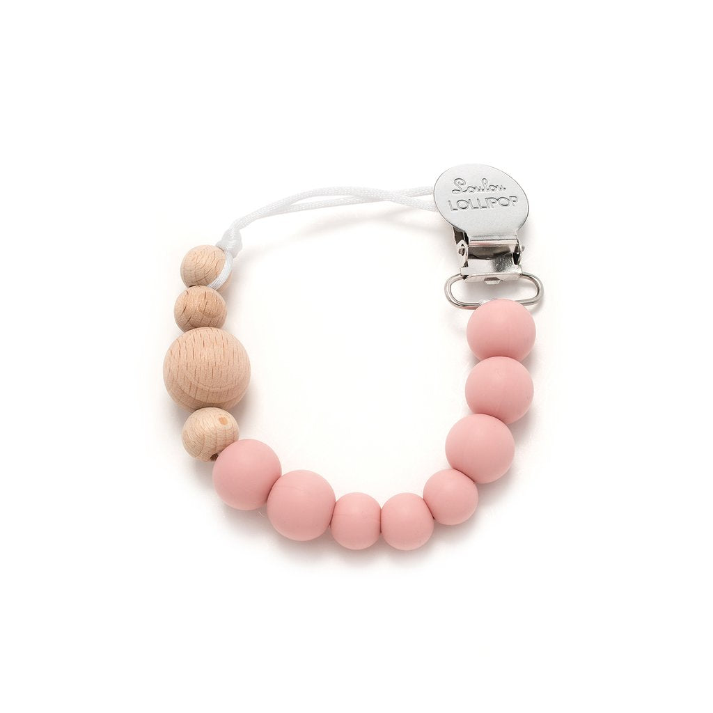 Wood + Silicone Pacifier Clip