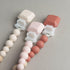 Colour Pop Silicone & Wood Pacifier Clips