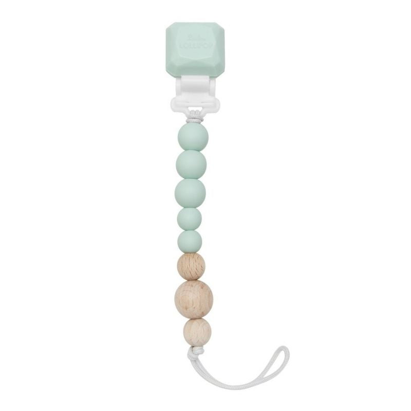 Colour Pop Silicone & Wood Pacifier Clips