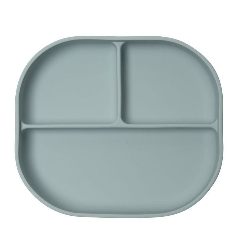 Divided Plate With Lid Blue