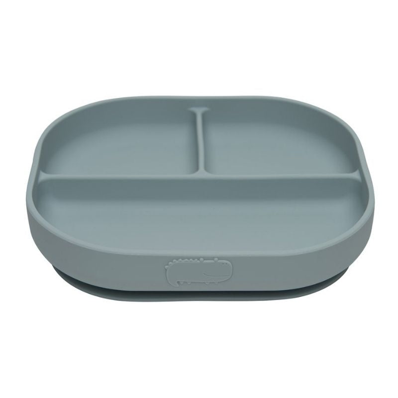 Divided Plate With Lid Blue