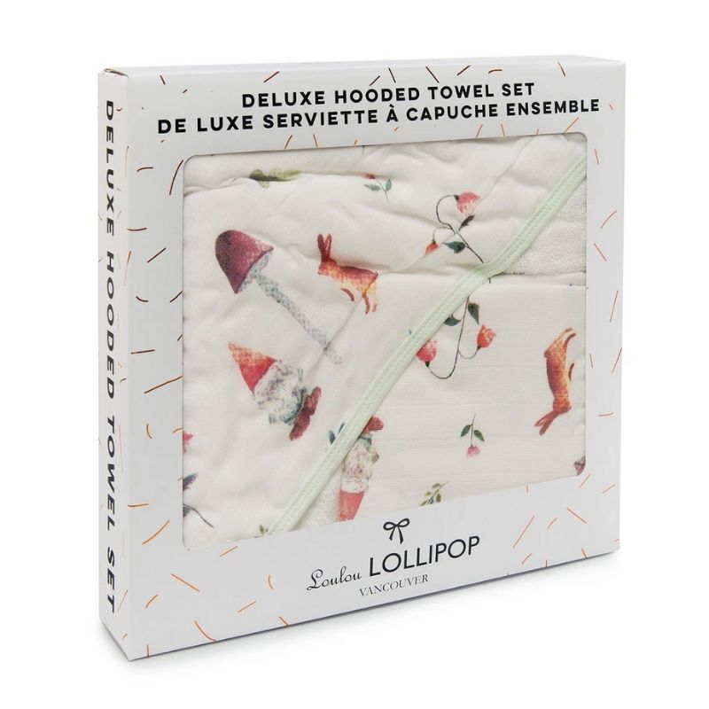 Hooded Towel + Wash Cloth Sets Gnome