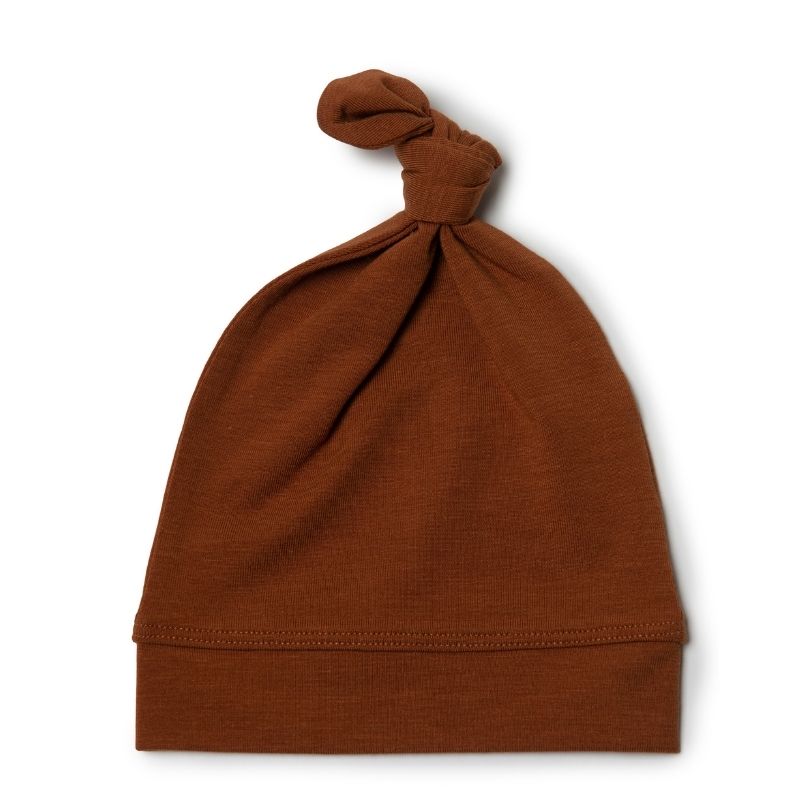 Top Knot Beanie Caramel