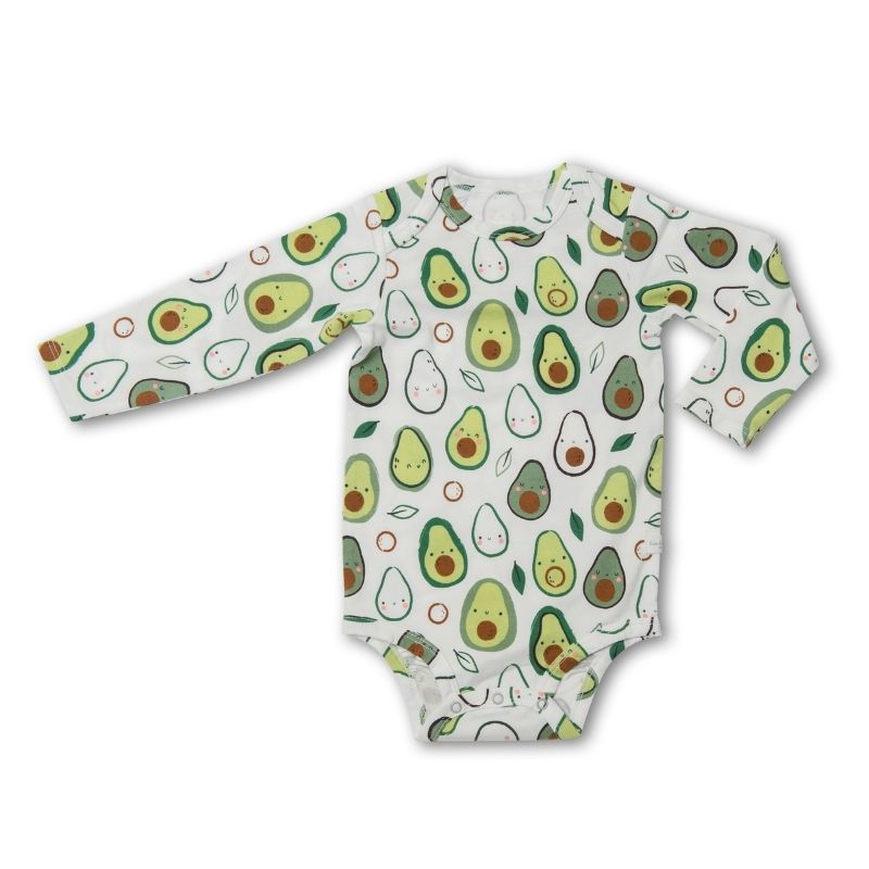 Long Sleeve Bodysuits in Tencel Avocado