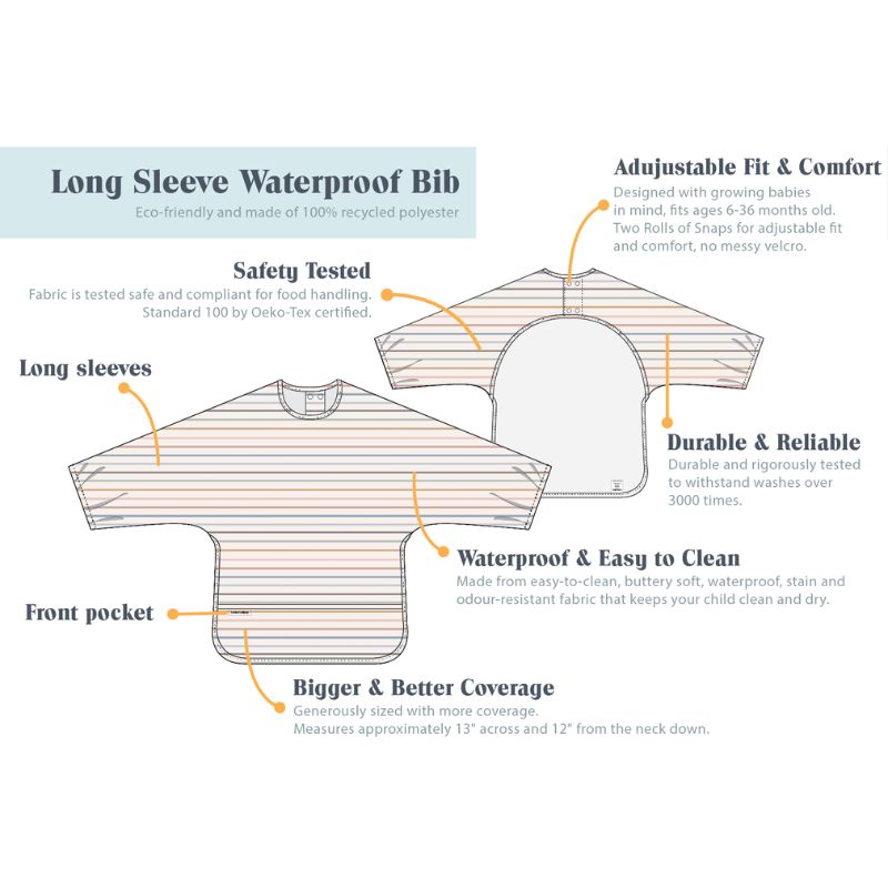 Long Sleeve Waterproof Bib Planets
