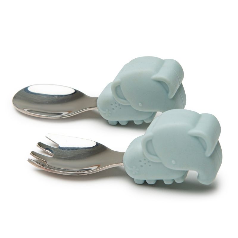 Toddler Learning Spoon and Fork Set Ellie the Elephant