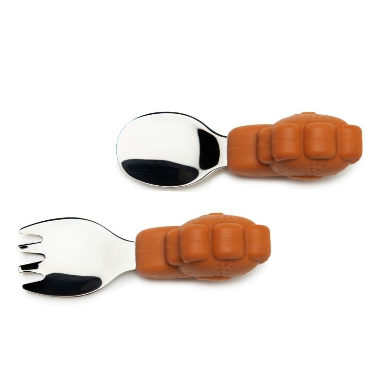 Toddler Learning Spoon and Fork Set Leo the Lion