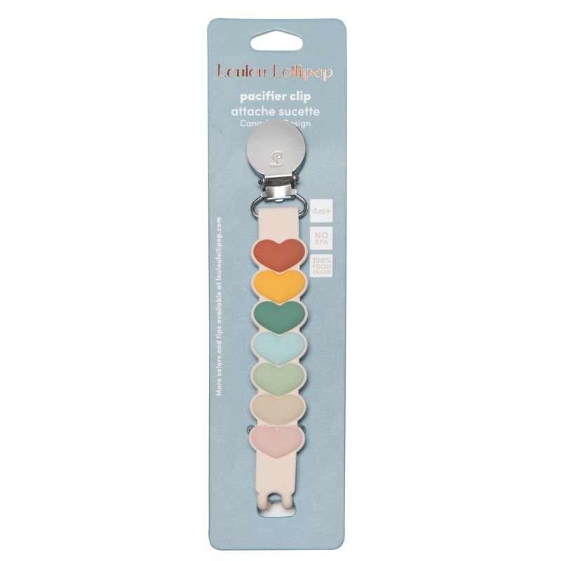 Silicone Pacifier Clip Sweetheart Multi