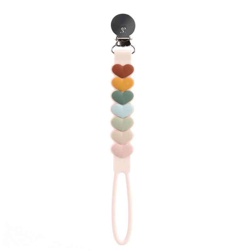 Silicone Pacifier Clip Sweetheart Multi