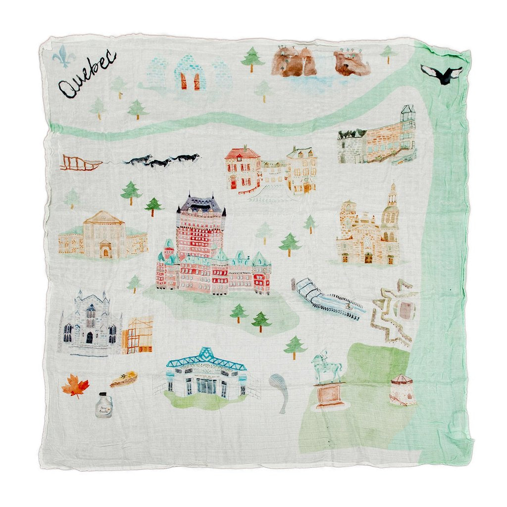Luxe Muslin Swaddle - World Cities