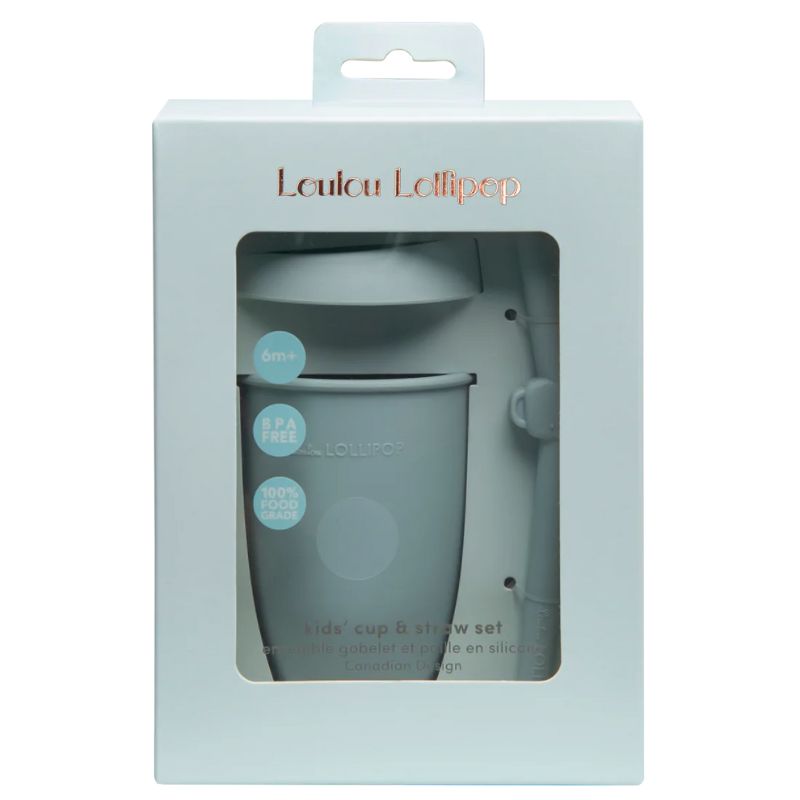 Born To Be Wild - Kids Cup With Straw Blue Elephant